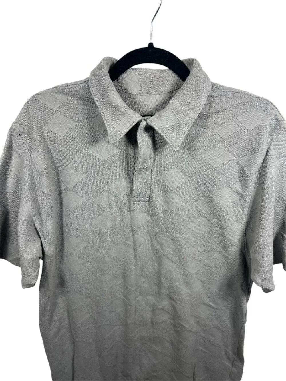 Jordan Two 3 Shirt Mens Large Polo Textured Short Sleeve Golf Summer Diamond